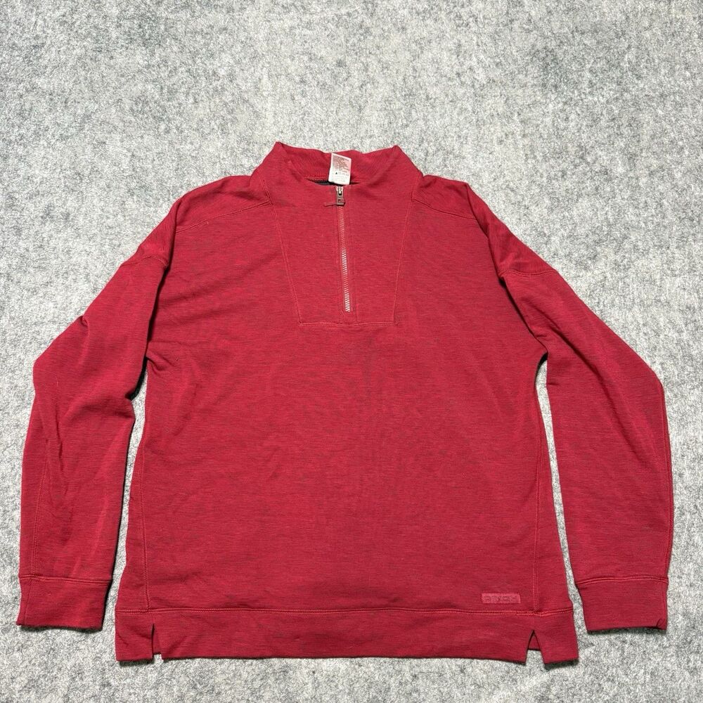 Cinch Men XL Quarter Zip Performance Pullover Red Western Cowboy Sweatshirt SS